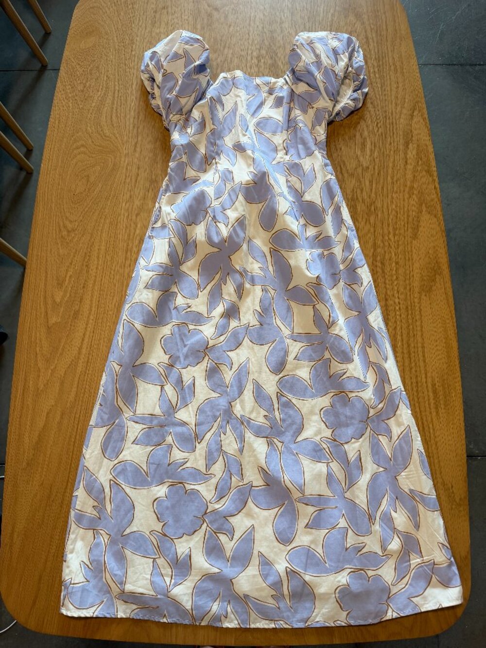 A New Day (Target) Puff Sleeve Floral Smocked Midi Dress – Size S